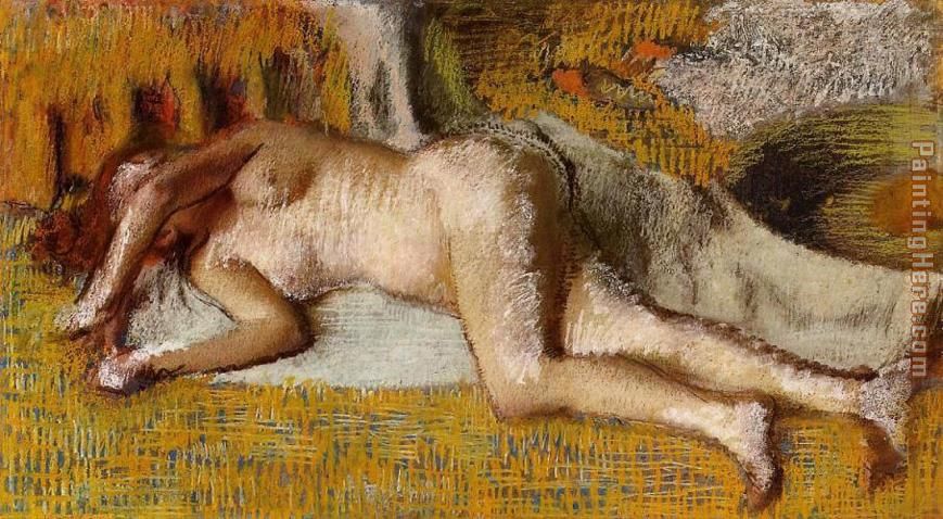 After the Bath I painting - Edgar Degas After the Bath I art painting